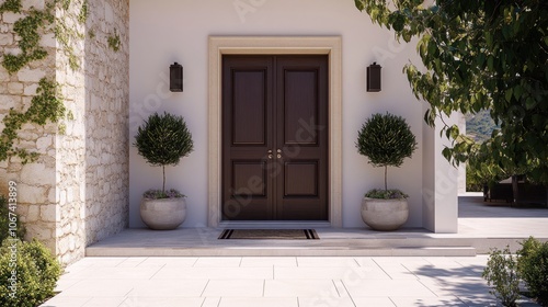 Luxury Mediterranean Home Entrance