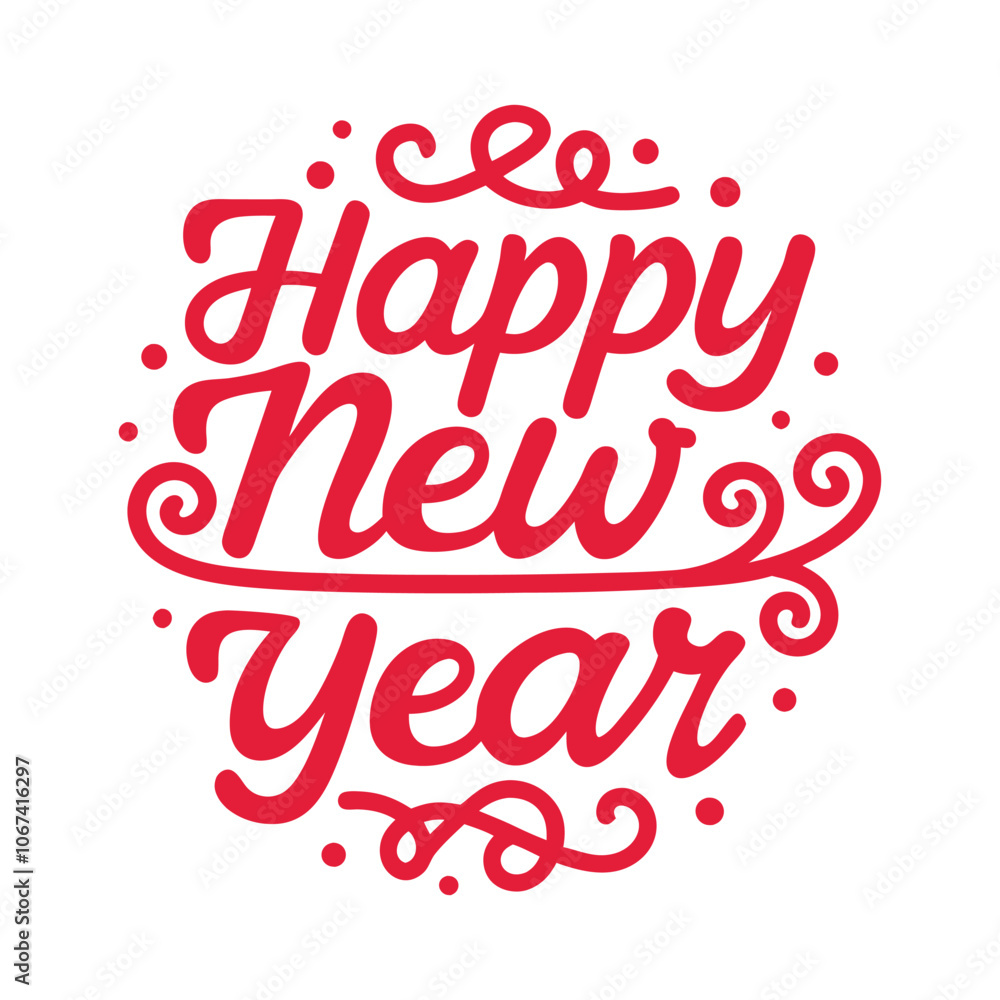 Happy New Year writing calligraphic lettering typography design vector illustration. Hand drawn vector art. Happy New Year writing calligraphic lettering typography design vector illustration. Hand drawn vector art.