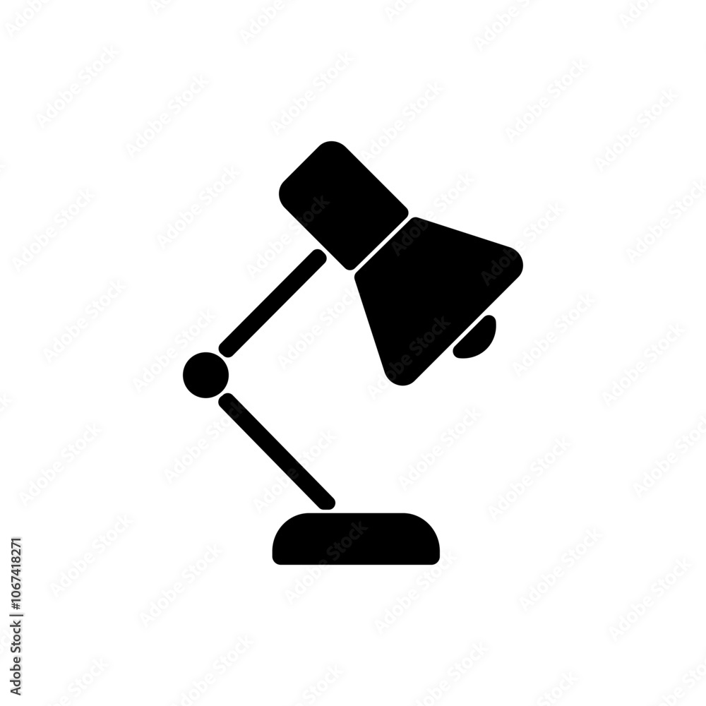 Table lamp simple icon vector. Flat design. White background Table lamp simple icon vector. Flat design. White background