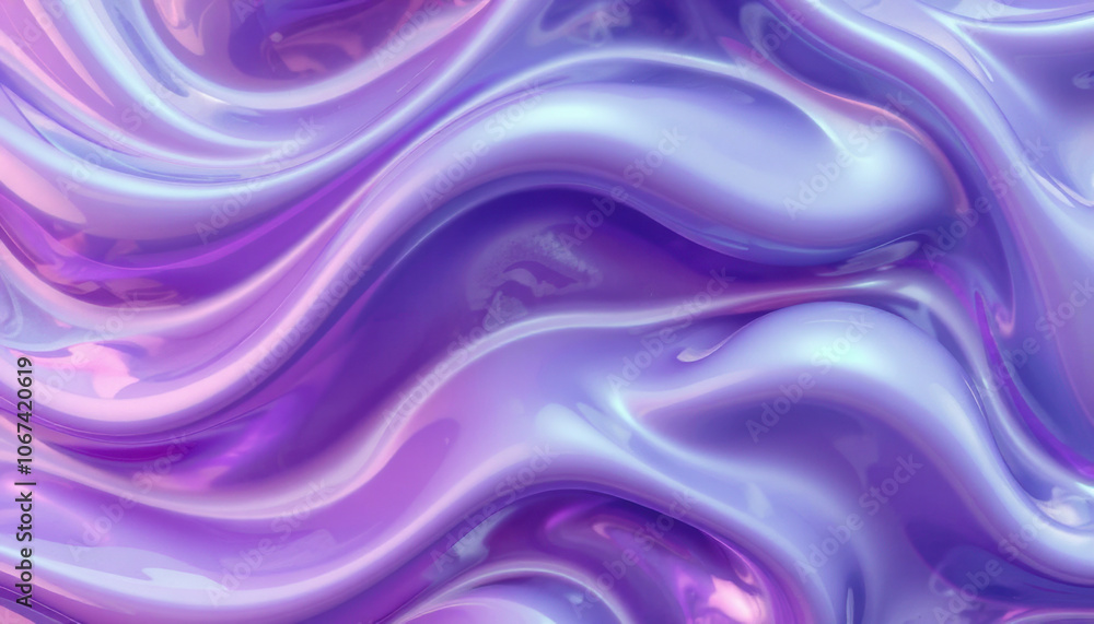 Fototapeta premium mesmerizing abstract wave pattern in shades of purple and pink, showcasing smooth, flowing textures that evoke sense of calm and fluidity