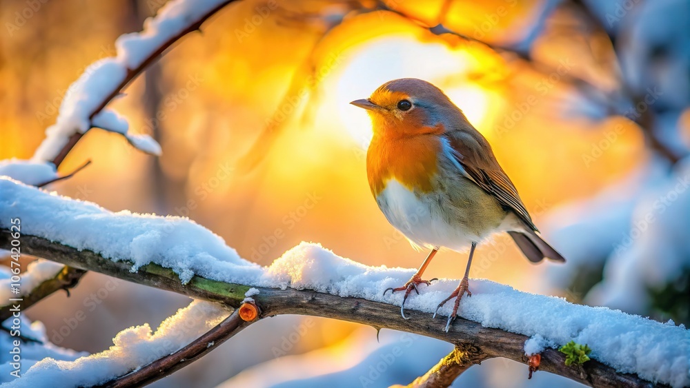 A robin's shadow, a fleeting moment in the winter landscape. A robin's shadow, a fleeting moment in the winter landscape.