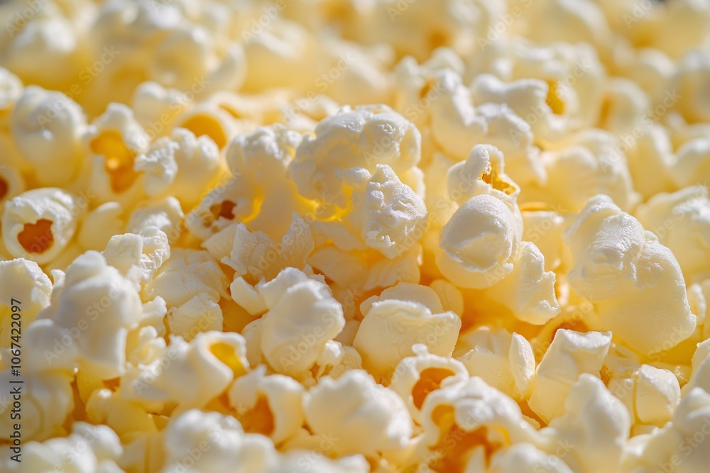 Close-Up Macro Photography of Popcorn Kernels - A Delicious Snack for Movie Night Close-Up Macro Photography of Popcorn Kernels - A Delicious Snack for Movie Night