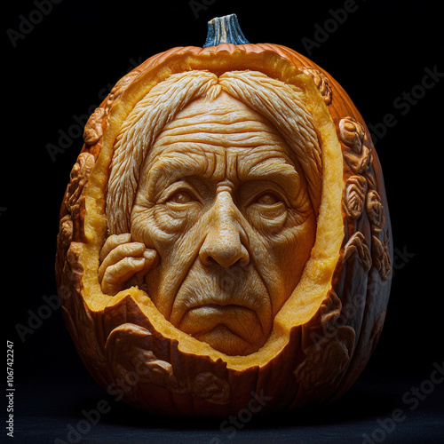 Carved Pumpkin Isolated