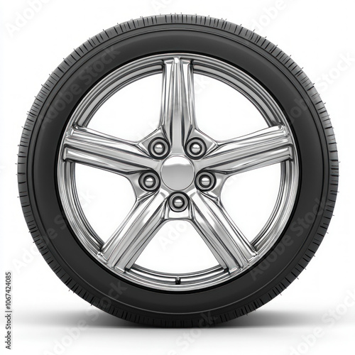 Flat Tyre Isolated