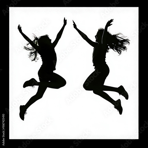 Kids Jumping Isolated