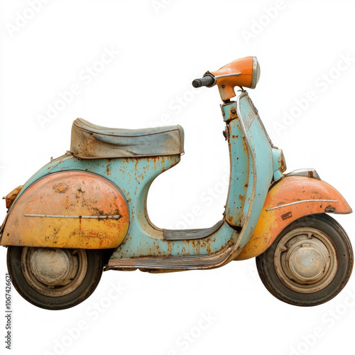 Motor Scooter Isolated