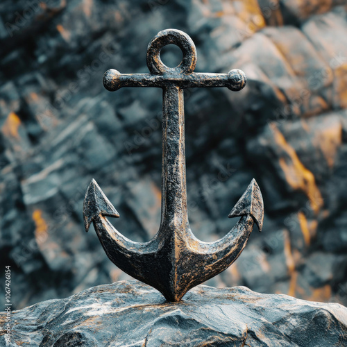 Old Anchor Isolated