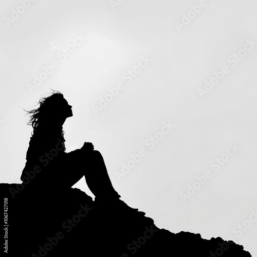 Person Leaning Isolated