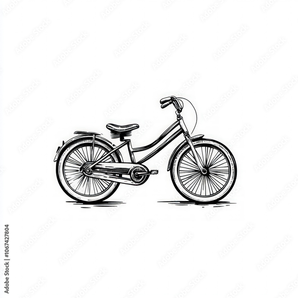Retro Bicycle Isolated Retro Bicycle Isolated