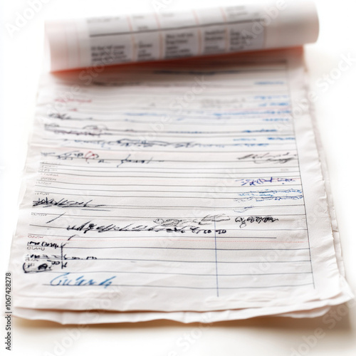 Shopping Receipt Isolated