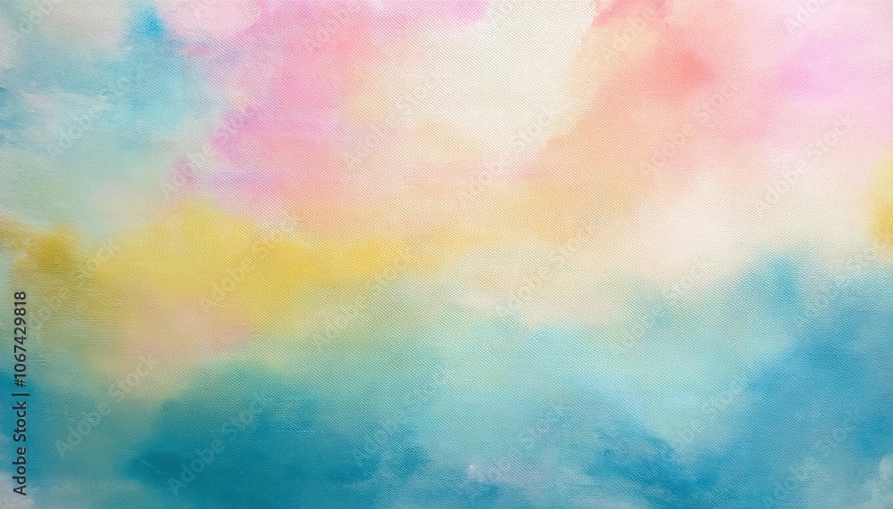 Gentle Watercolor Pastel Background with Soft Gradient Blending of Sunset Pinks, Warm Yellows, and Cool Blues. Ideal for Mindfulness, Meditation, and Relaxing Design Projects Gentle Watercolor Pastel Background with Soft Gradient Blending of Sunset Pinks, Warm Yellows, and Cool Blues. Ideal for Mindfulness, Meditation, and Relaxing Design Projects