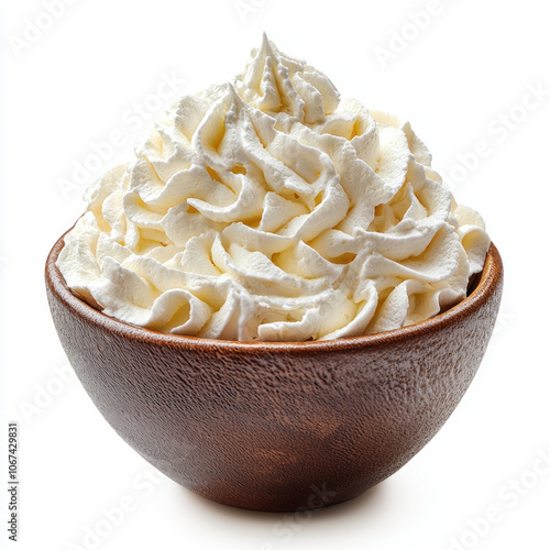 Whipped Cream Bowl Isolated