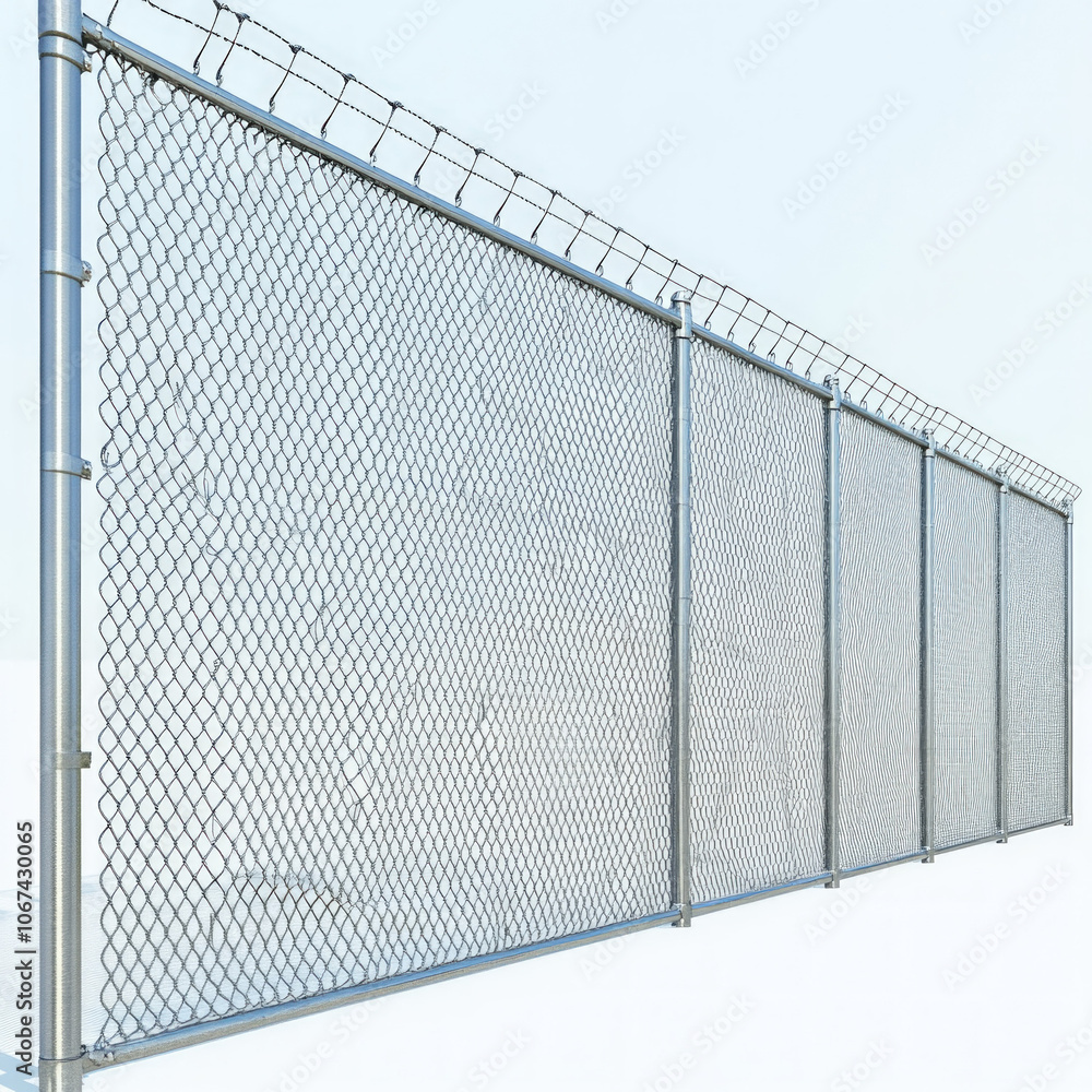 Obraz premium Wire Fence Isolated