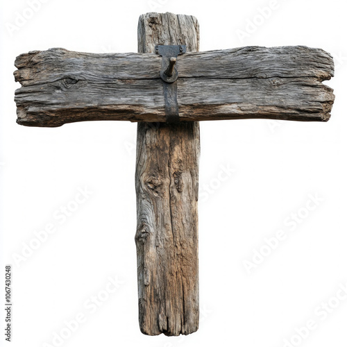 Wooden Sign Post Isolated