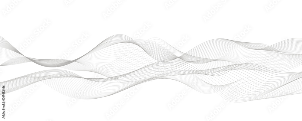 Abstract grey wave banner. Vector illustration. Abstract grey wave banner. Vector illustration.