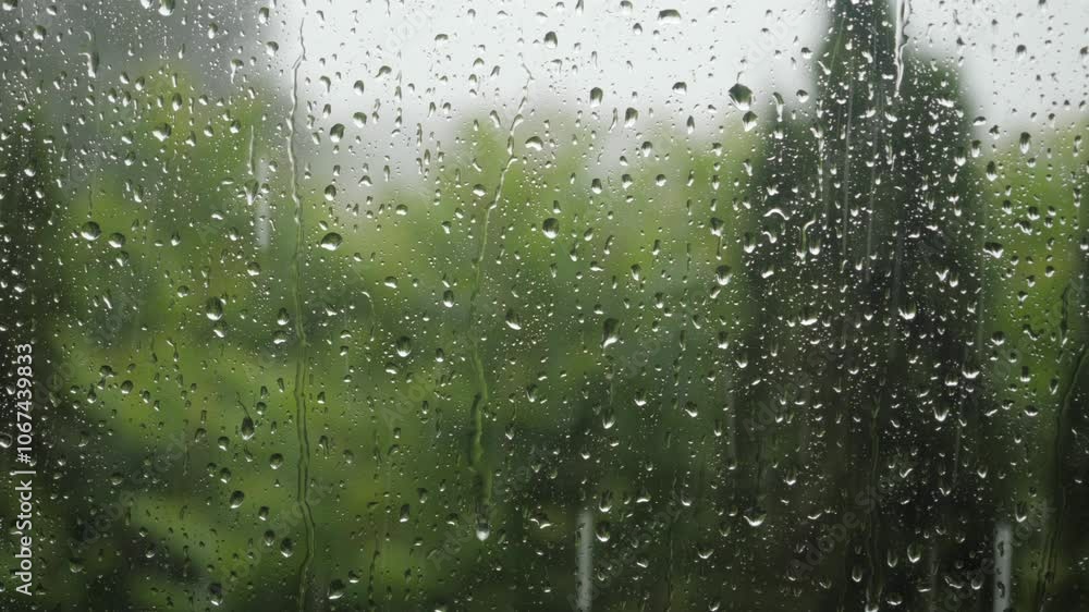 Rain Drops Sliding on Window Glass. Heavy Rain With Gusts of Wind Pours Through Window. Streams of Water Quickly Flow Down Glass. Summer Hurricane With Pouring Rain. Depression loneliness melancholy. Rain Drops Sliding on Window Glass. Heavy Rain With Gusts of Wind Pours Through Window. Streams of Water Quickly Flow Down Glass. Summer Hurricane With Pouring Rain. Depression loneliness melancholy.