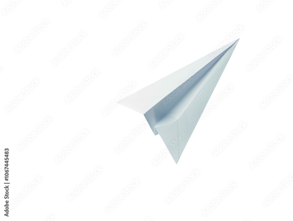 a paper airplane on a white background a paper airplane on a white background