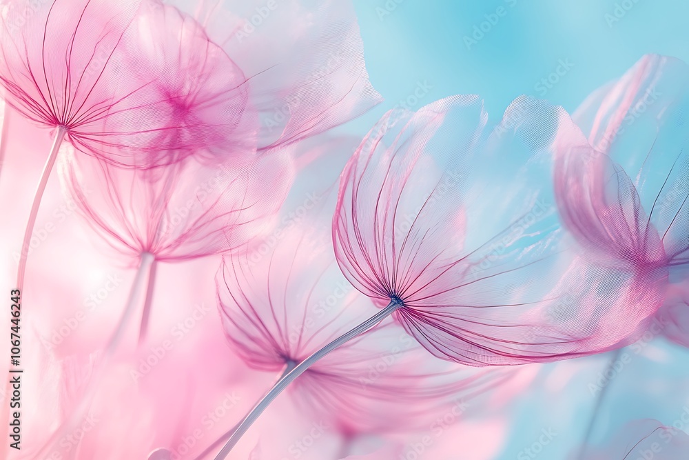 Obraz premium Delicate hand drawn watercolor flower in blue and violet tones. Alcohol ink art. Raster illustration. 