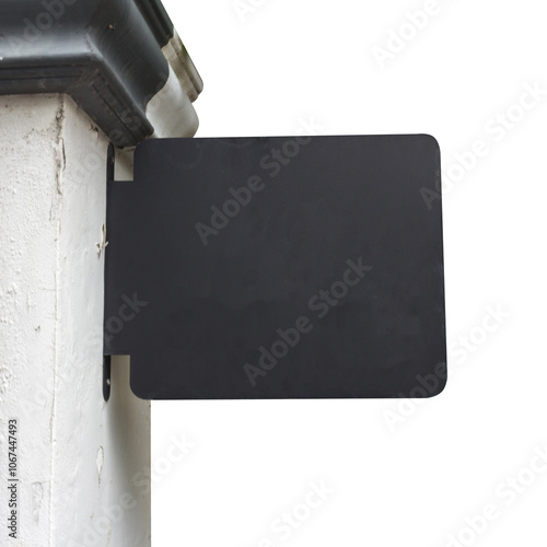 label black wall mockup sign photo