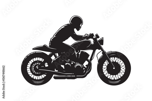 Royal Enfield motorbike Silhouette vector illustration, Motorbike Silhouette vector