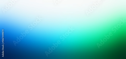 Blue green azure defocused gradient bottom and light top. Tropical sea water hues abstract banner. Vibrant colors empty background.