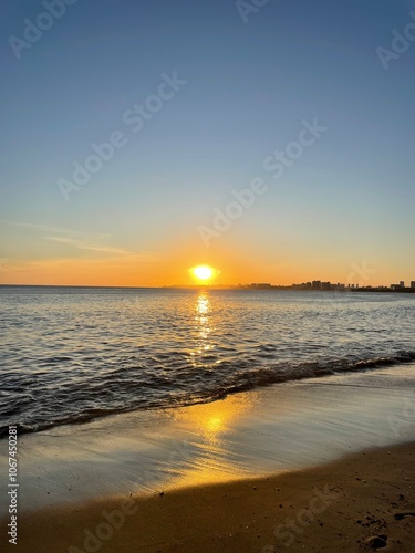 sunset over the sea