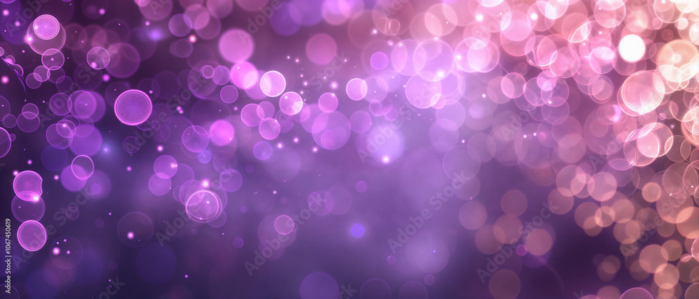 The image is a blurred, bokeh background with a purple and pink hue. The image is a blurred, bokeh background with a purple and pink hue.