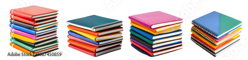 Colorful Stacks of Books for Education, Reading, and Library Inspiration PNG Icon on transparent background