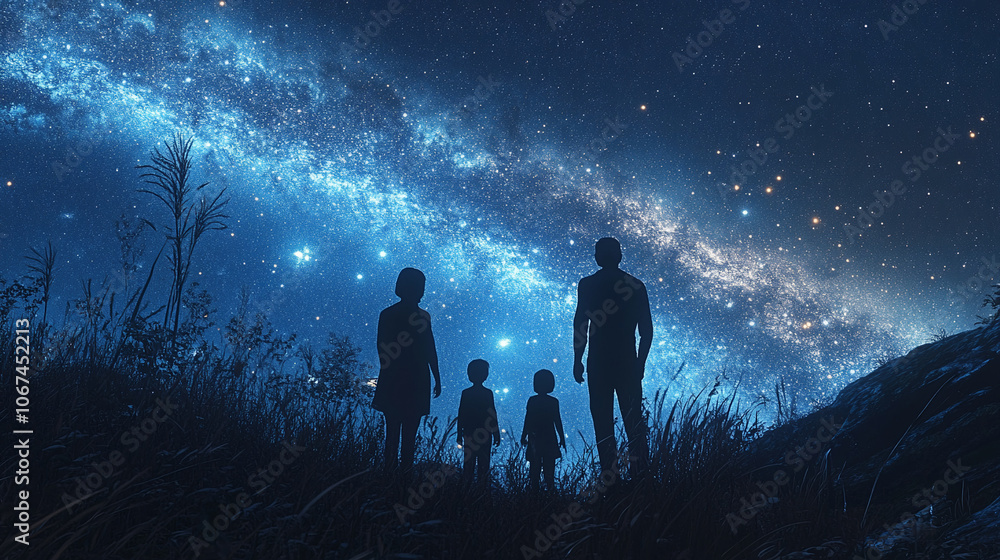 family silhouette background family silhouette background