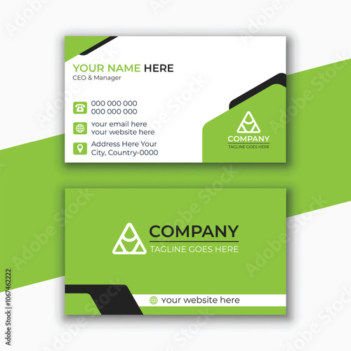 Modern Luxury Business Card Template with Abstract Customizable Layout and Elements. Professional, 
minimalist editable vector design for branding identity