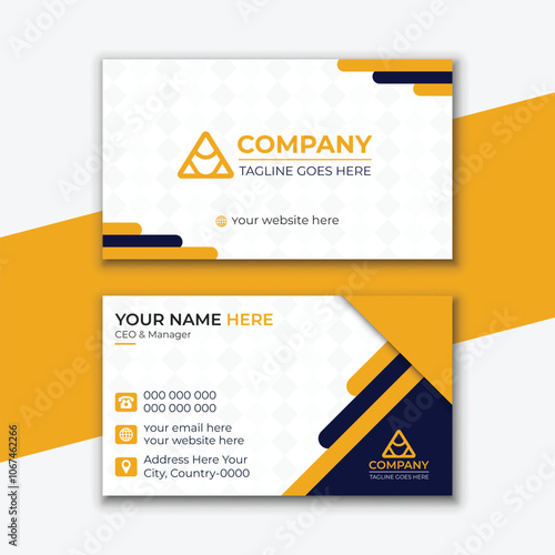Modern Luxury Business Card Template with Abstract Customizable Layout and Elements. Professional, 
minimalist editable vector design for branding identity