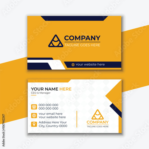 Modern Luxury Business Card Template with Abstract Customizable Layout and Elements. Professional, 
minimalist editable vector design for branding identity