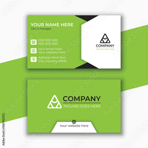Modern Luxury Business Card Template with Abstract Customizable Layout and Elements. Professional, 
minimalist editable vector design for branding identity