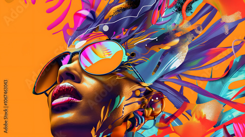 vibrant designs and bold colors showcase innovative marketing success. generative ai