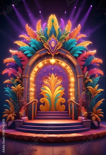 Colorful Brazilian mardi gras carnaval background photo