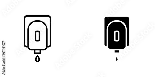 Electrical soap box icon. filled and line stroke icons