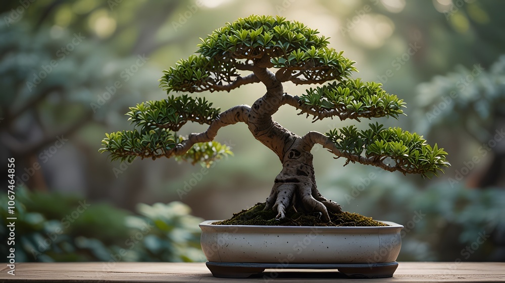 Fototapeta premium breathtaking bonsai tree Created with Generative AI technology.