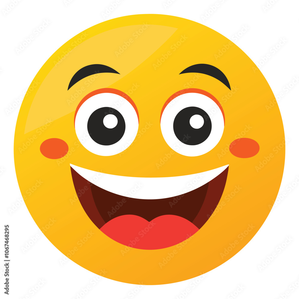 Smiling face with smiling eyes emoji vector art illustration icon logo Smiling face with smiling eyes emoji vector art illustration icon logo