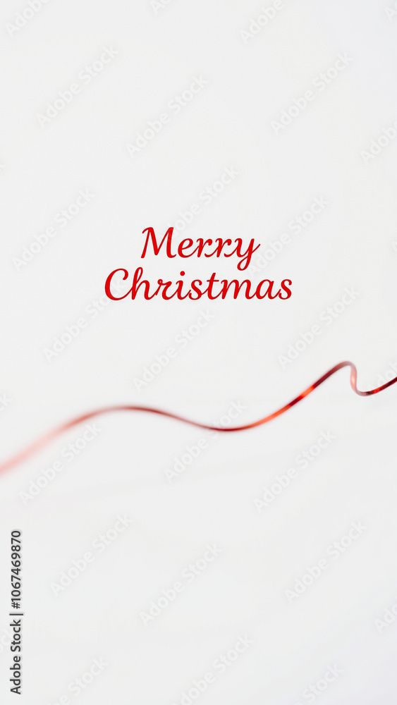 white background with a curved red ribbon cursive merry christmas text white background with a curved red ribbon cursive merry christmas text