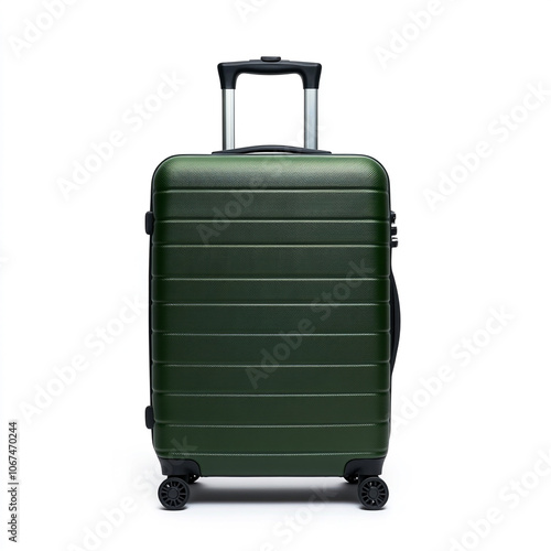 A black suitcase, symbol of adventure, awaits a traveler's journey photo