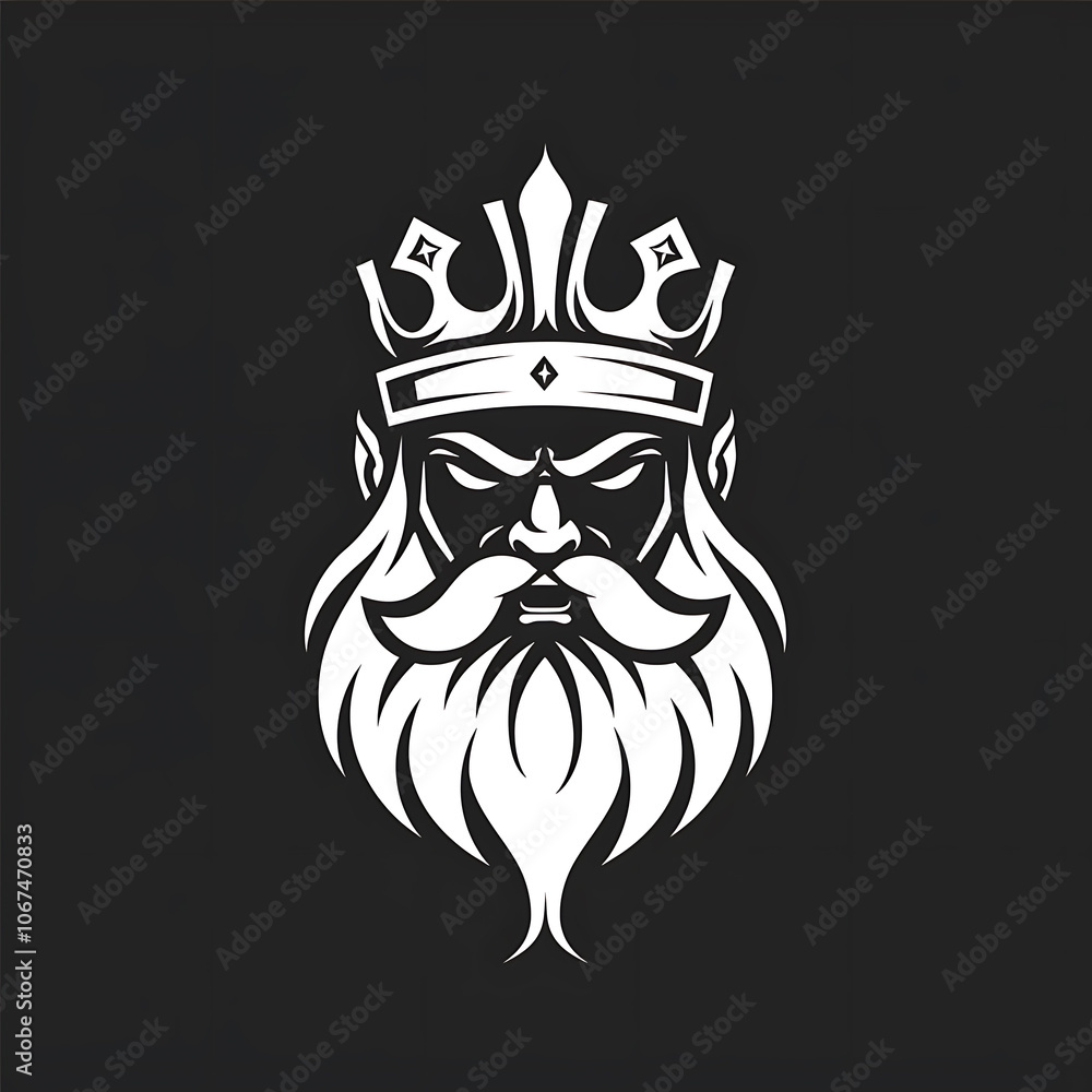 Fototapeta premium Isolated Illustrated King Logo