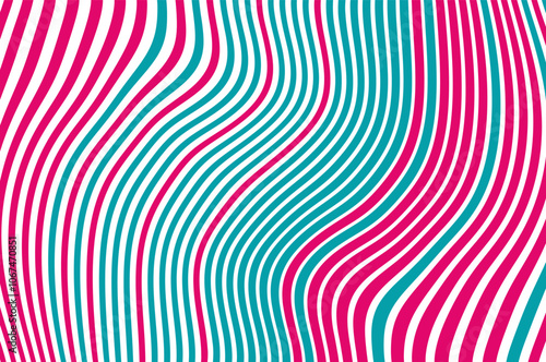Pink-green wavy patter. Lolly pop style. Vector illustration
