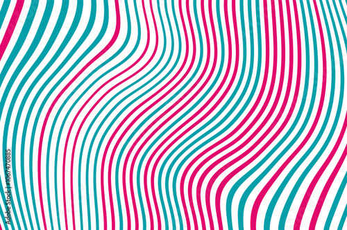 Pink-green wavy patter. Lolly pop style. Vector illustration