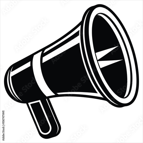 Megaphone vector art illustration icon logo