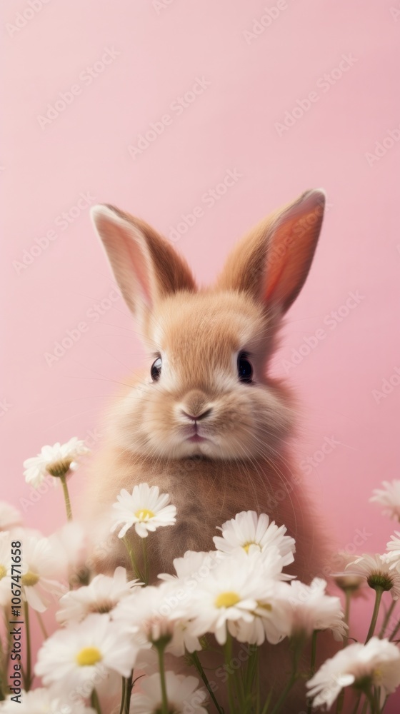 Baby rabbit flower animal rodent. Baby rabbit flower animal rodent.