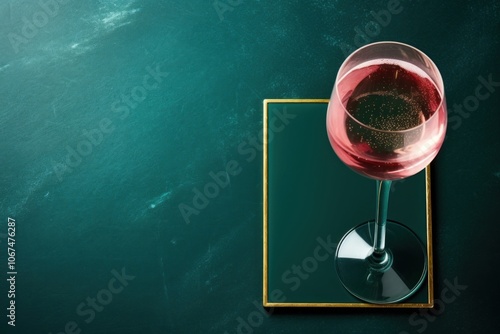 Glass champagne drink table. photo