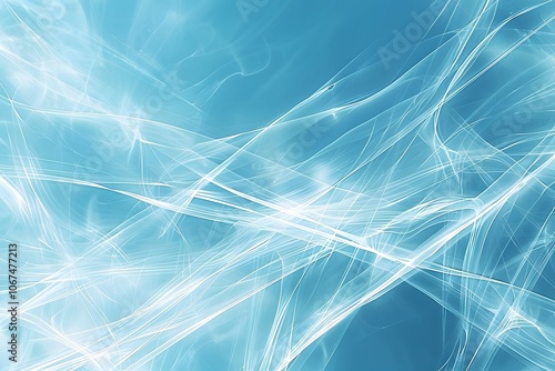 Ethereal Blue Light Waves Creating a Dreamy Abstract Background