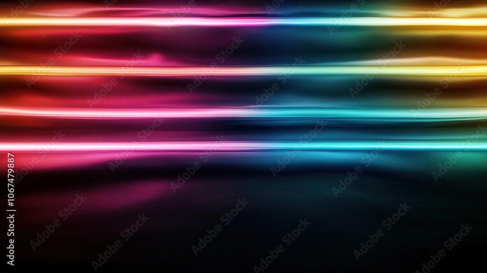 A fluid, smooth surface adorned with vibrant neon light trails, creating an abstract play of color and motion, ideal for modern and energetic artistic interpretations. A fluid, smooth surface adorned with vibrant neon light trails, creating an abstract play of color and motion, ideal for modern and energetic artistic interpretations.