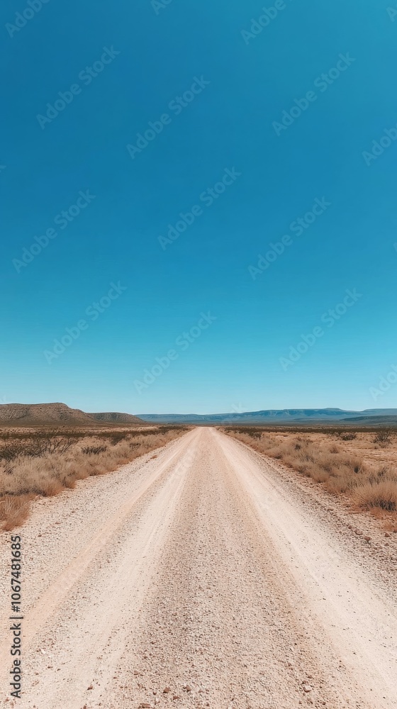Road with a blue sky in the background Road with a blue sky in the background