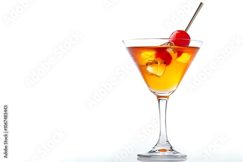 Wallpaper Mural Alcohol cocktail collection - Negroni and Cuba Libre. Isolated on white background
 Torontodigital.ca
